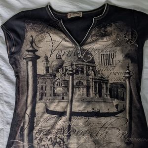 Blue canyon Y2K grunge shirt